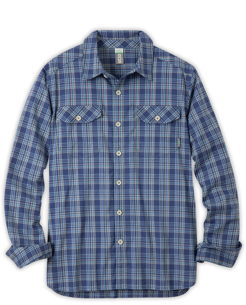 Stio Men’s Lone Tree Plaid Button Down top Shirt