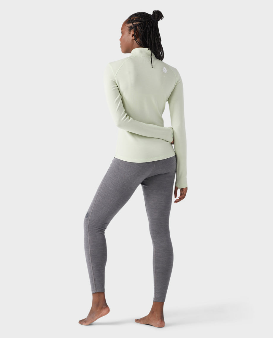 HVÍTANES Womens Merino half zip