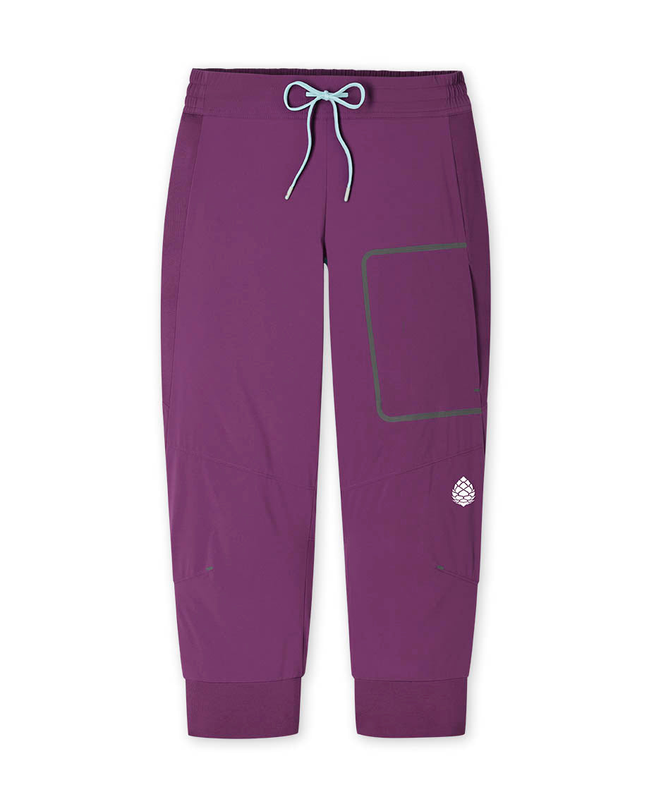 Women's Nike Air 7/8 Fleece Trousers S Purple Plum Sweatpants Pants Cuffed  Pant 