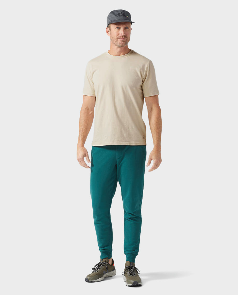 MR.OLIVE  M-19332 PIN TUCK EASY COTTON FLEECE PANTS(3 COLORS)