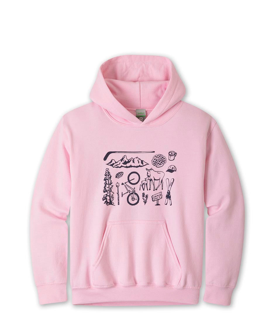 Pink best sale hoodie kids